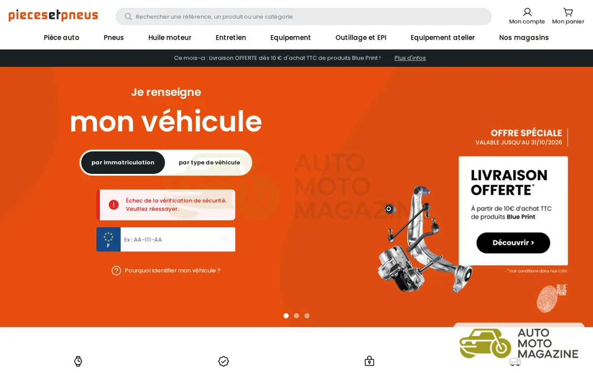 Capture : Pièces auto : pièces détachées en ligne au meilleur prix - Piecesetpneus.com