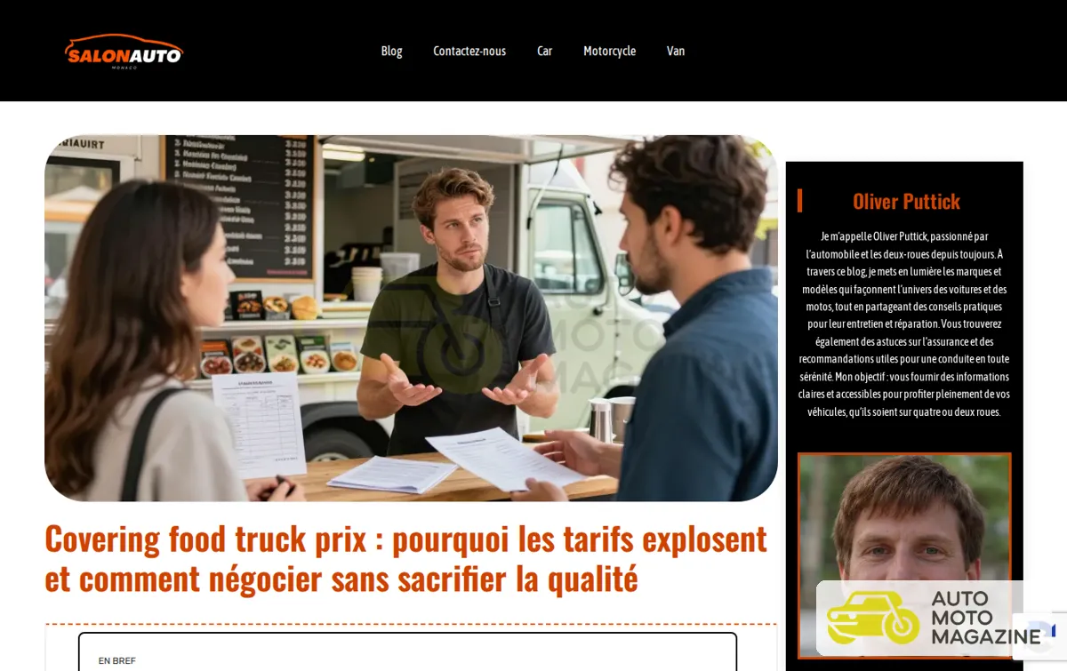 Capture : Covering food truck prix : coûts cachés et vraies fourchettes
